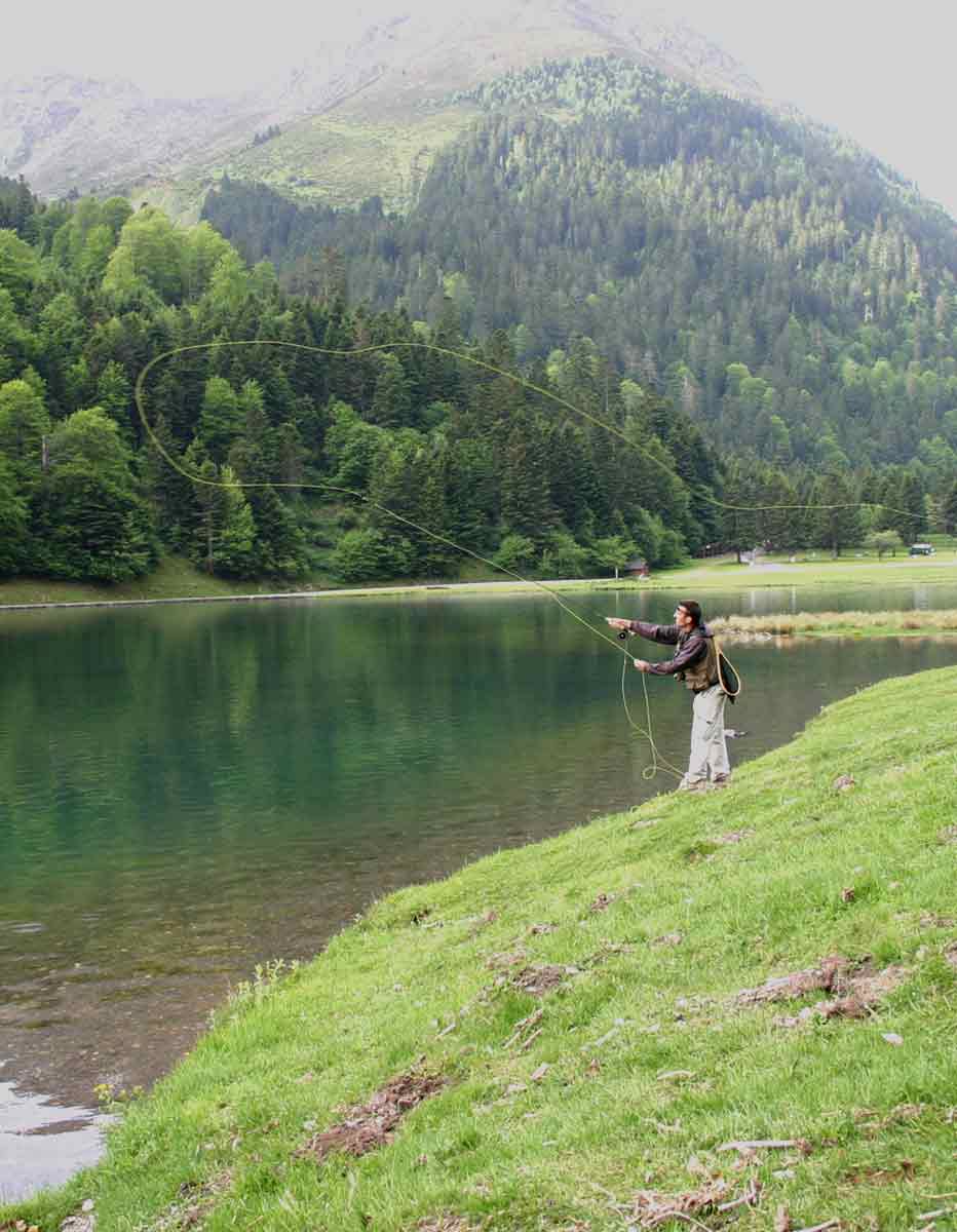 fly fishing in the french pyrenees image of