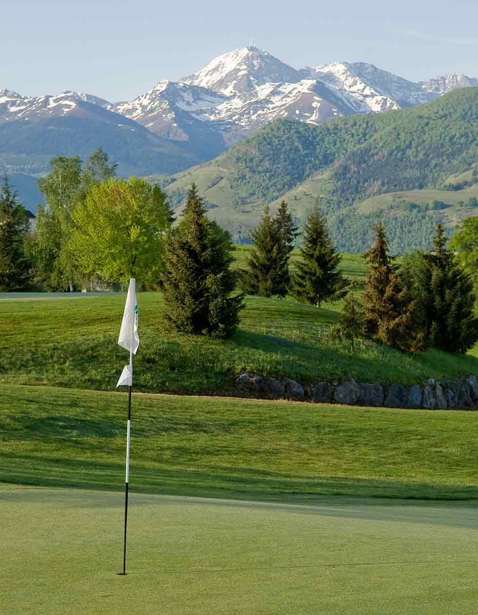 golf course in the french pyrenees image of
