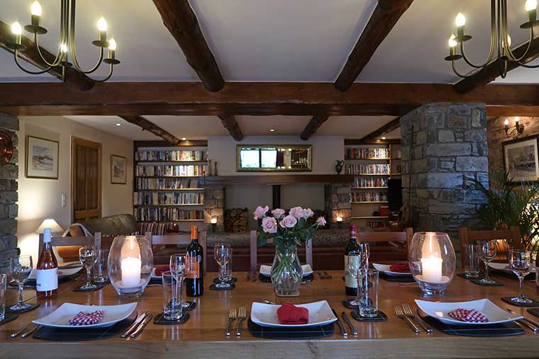 Our traditional Pyrenean lounge and dining area image of