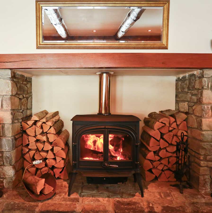 Ancienne Poste Avajan Lodge wood burner image of