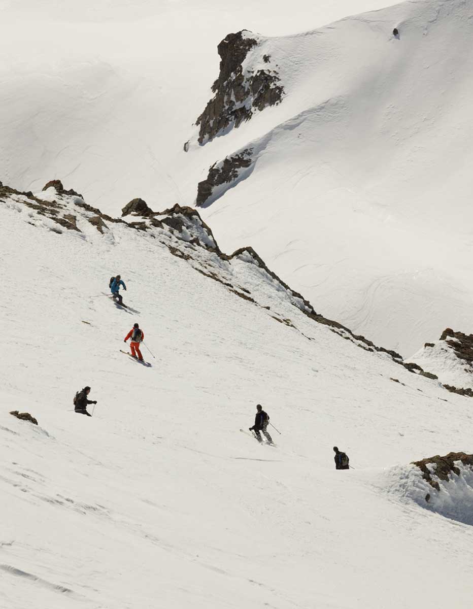 off-piste skiing in the french pyrenees image of