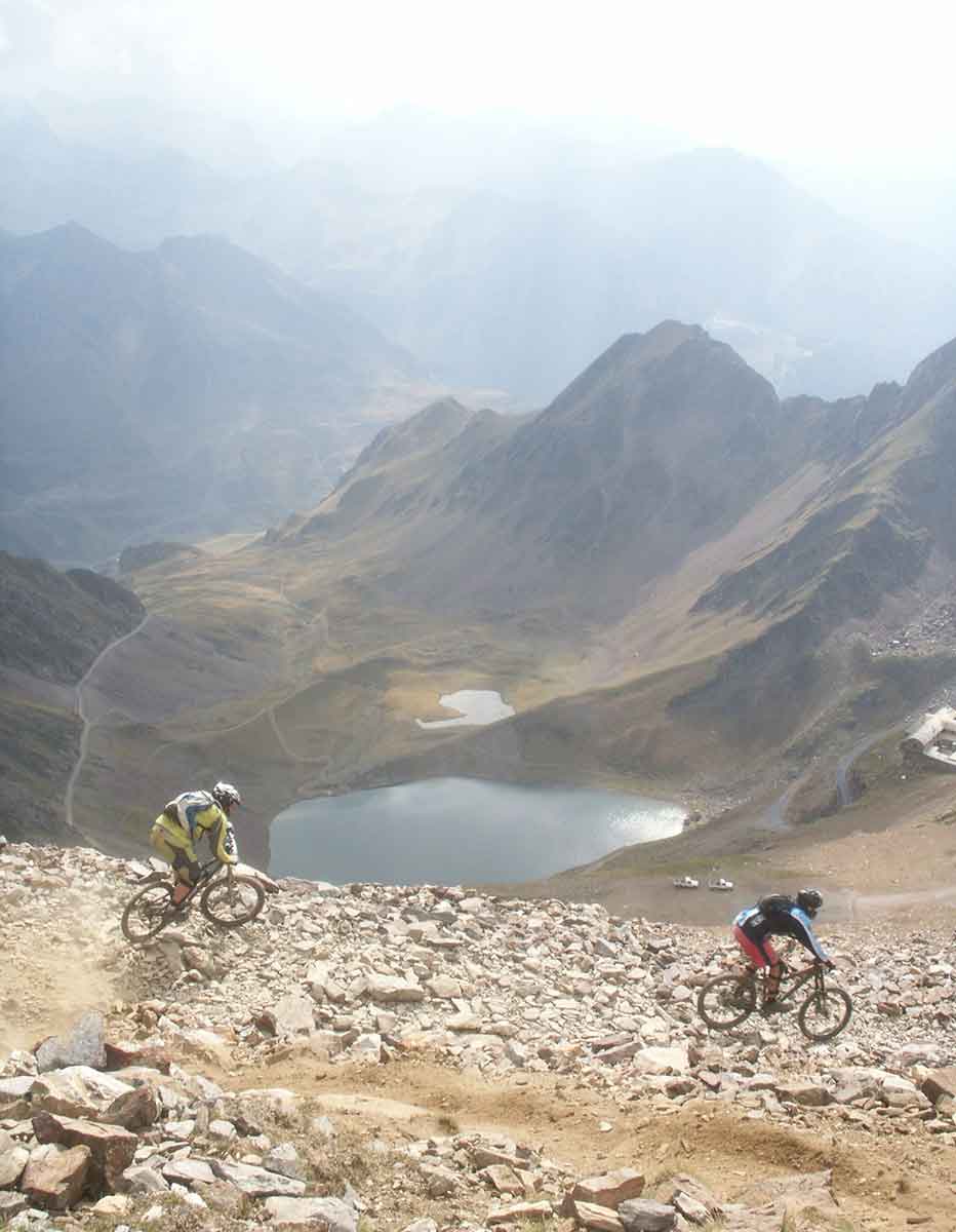mountain biking in the french pyrenees image of
