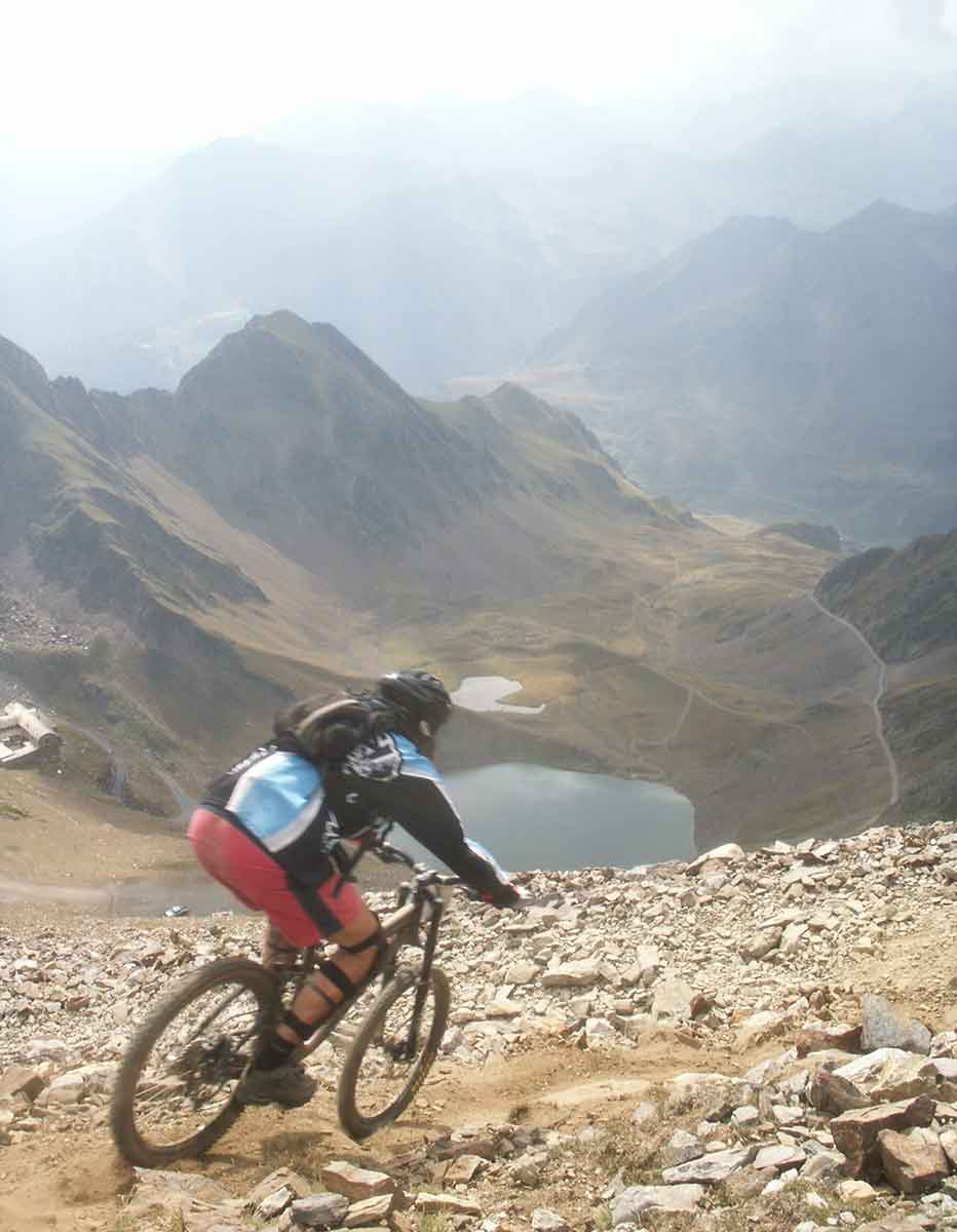 mountain biking in the pyrenees image of