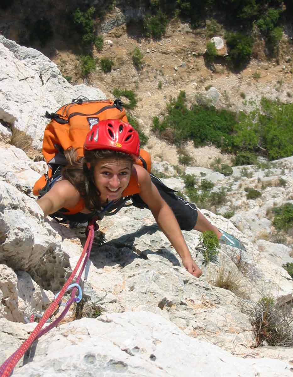 rock climbing in the french pyrenees image of