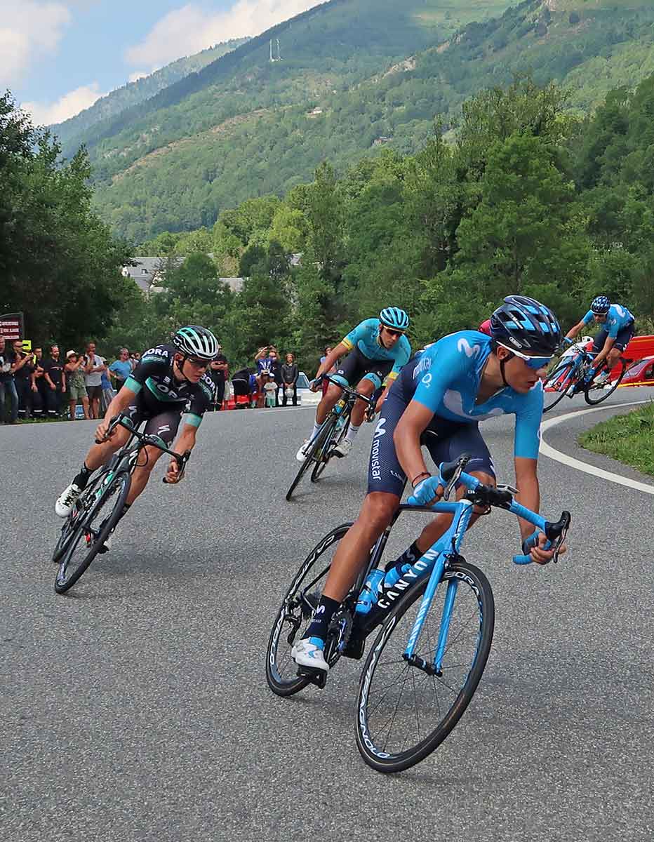 tour de france stage in the french pyrenees image of